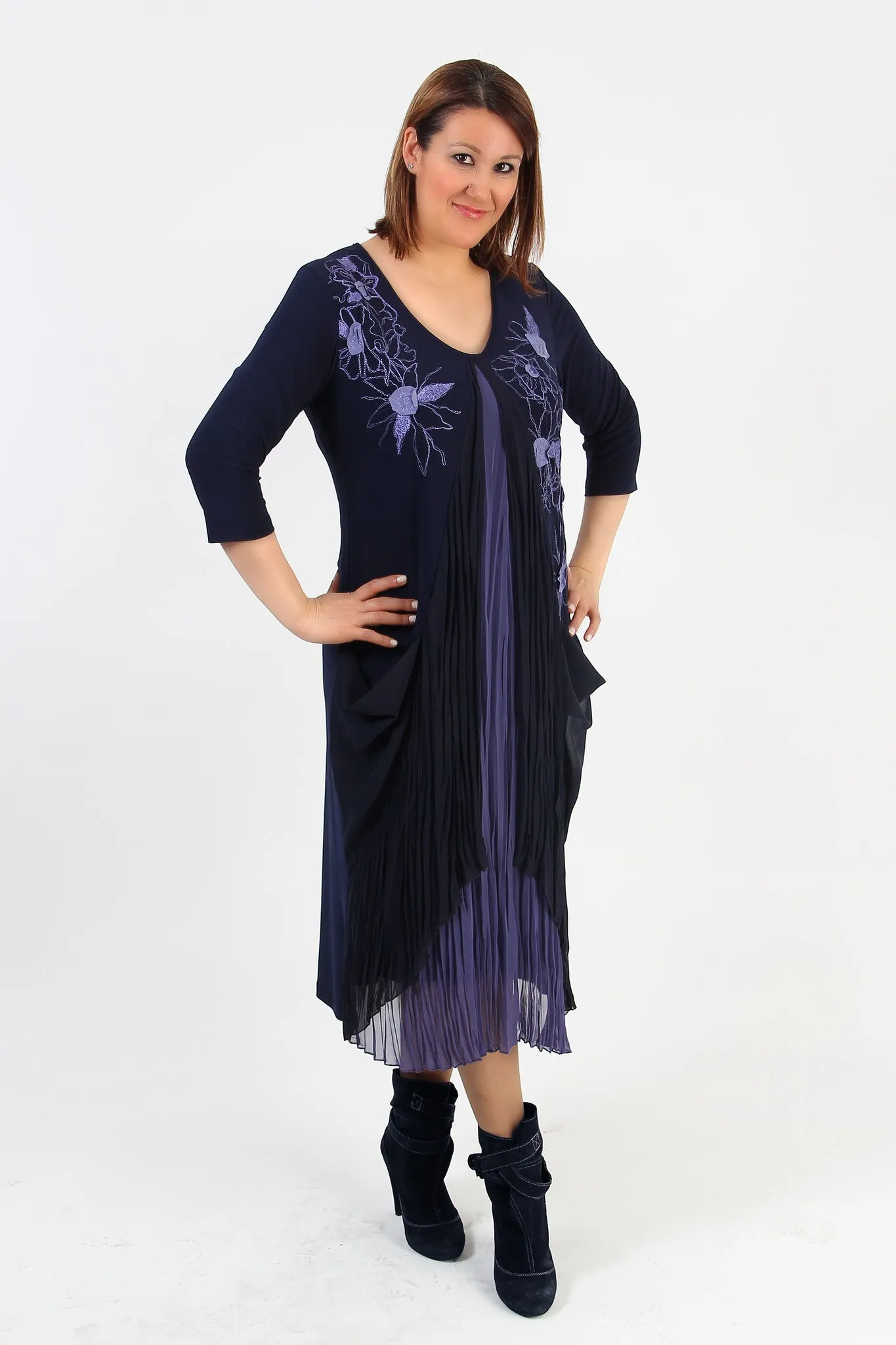 La Mouette Women's Plus Size Dress with Pockets