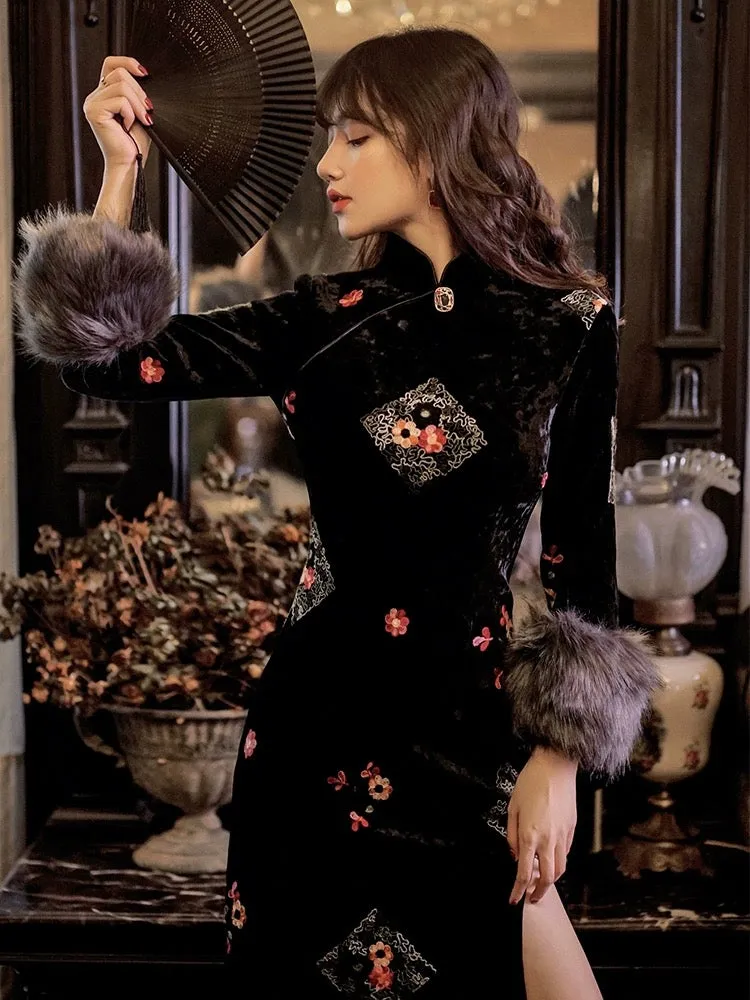 Long Sleeve Short Cheongsam, Alessandra