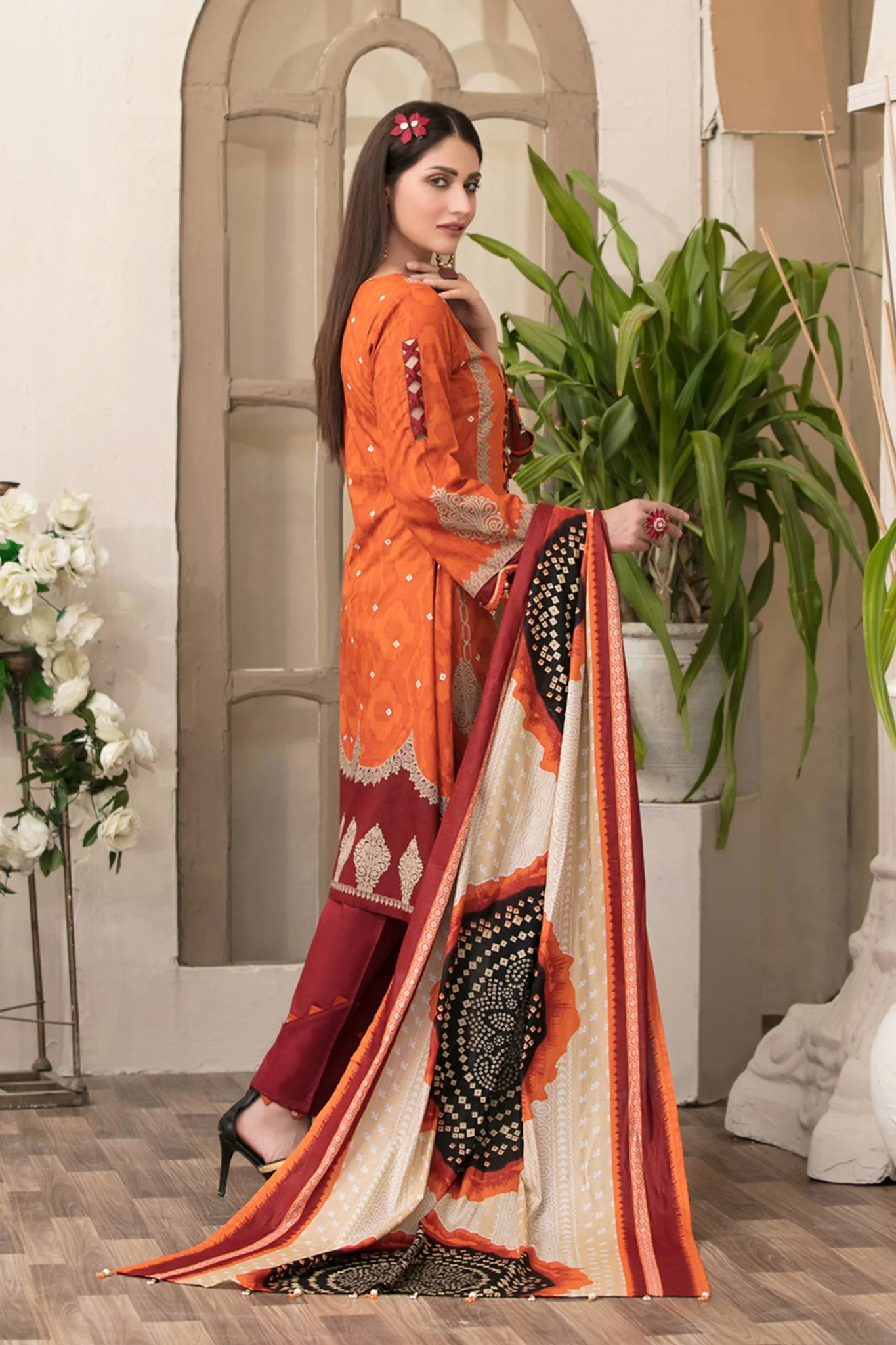 Magnifique by Tawakkal Unstitched 3 Piece Lawn Collection'2022-MT-6836