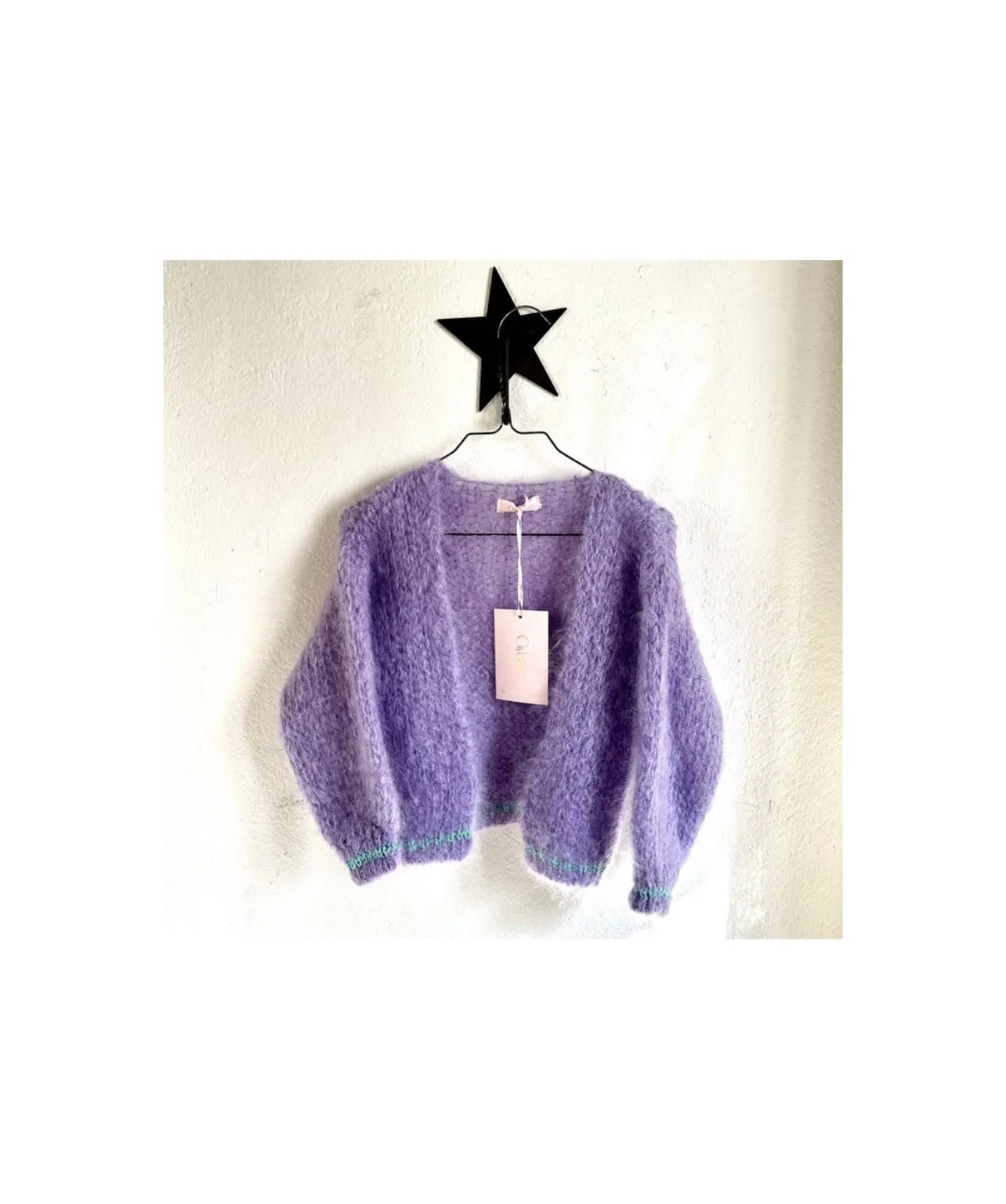 Mini Princess Mohair Cardigan - Lilac