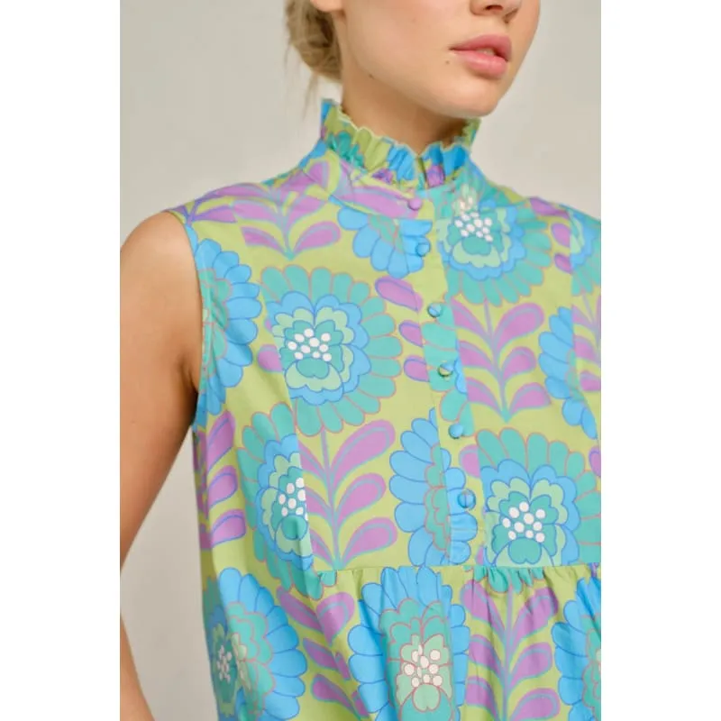 Modena Dress Viva Print | Green