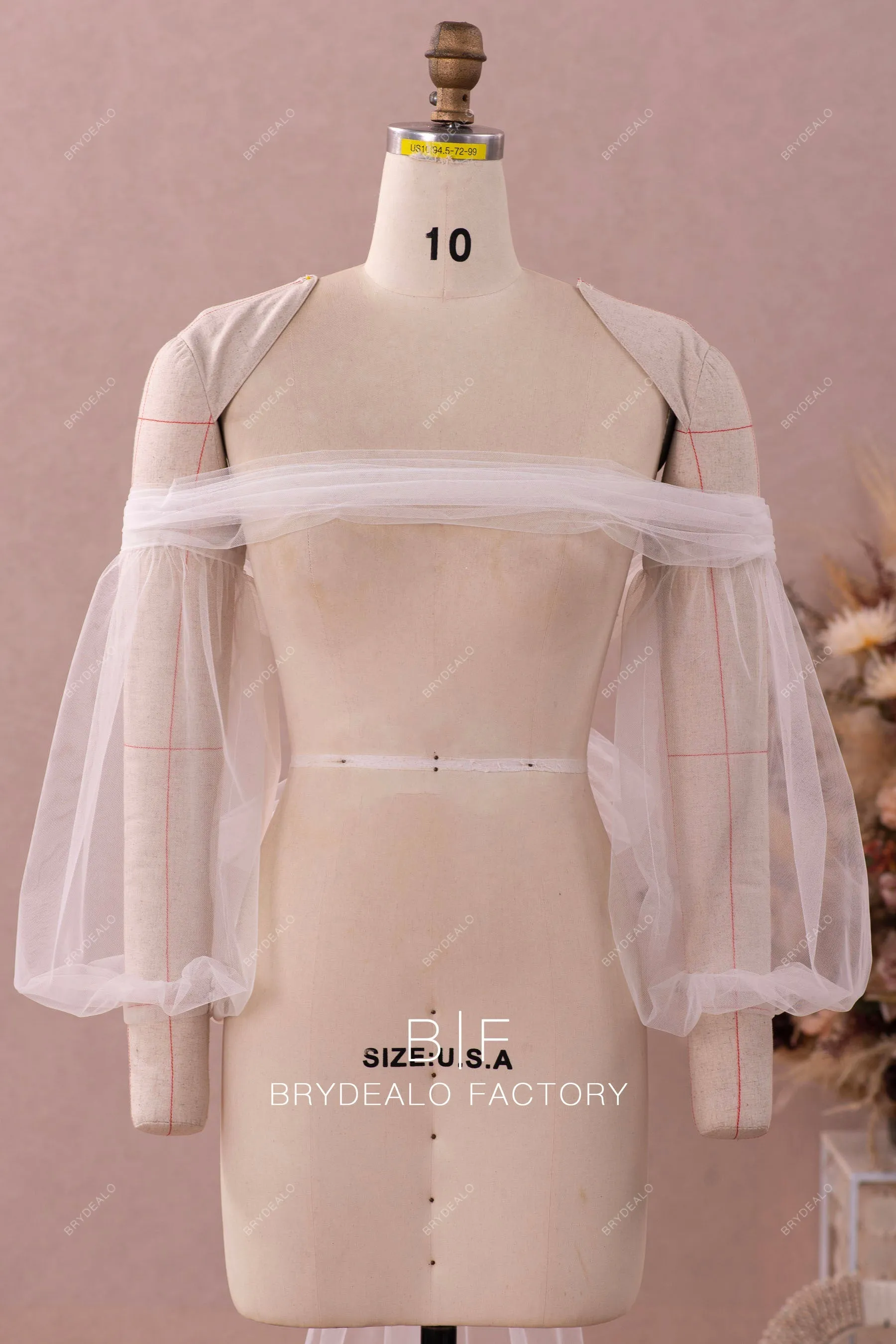 Modern Illusion Corset Lace Tulle Wedding Dress with Detachable Sleeves