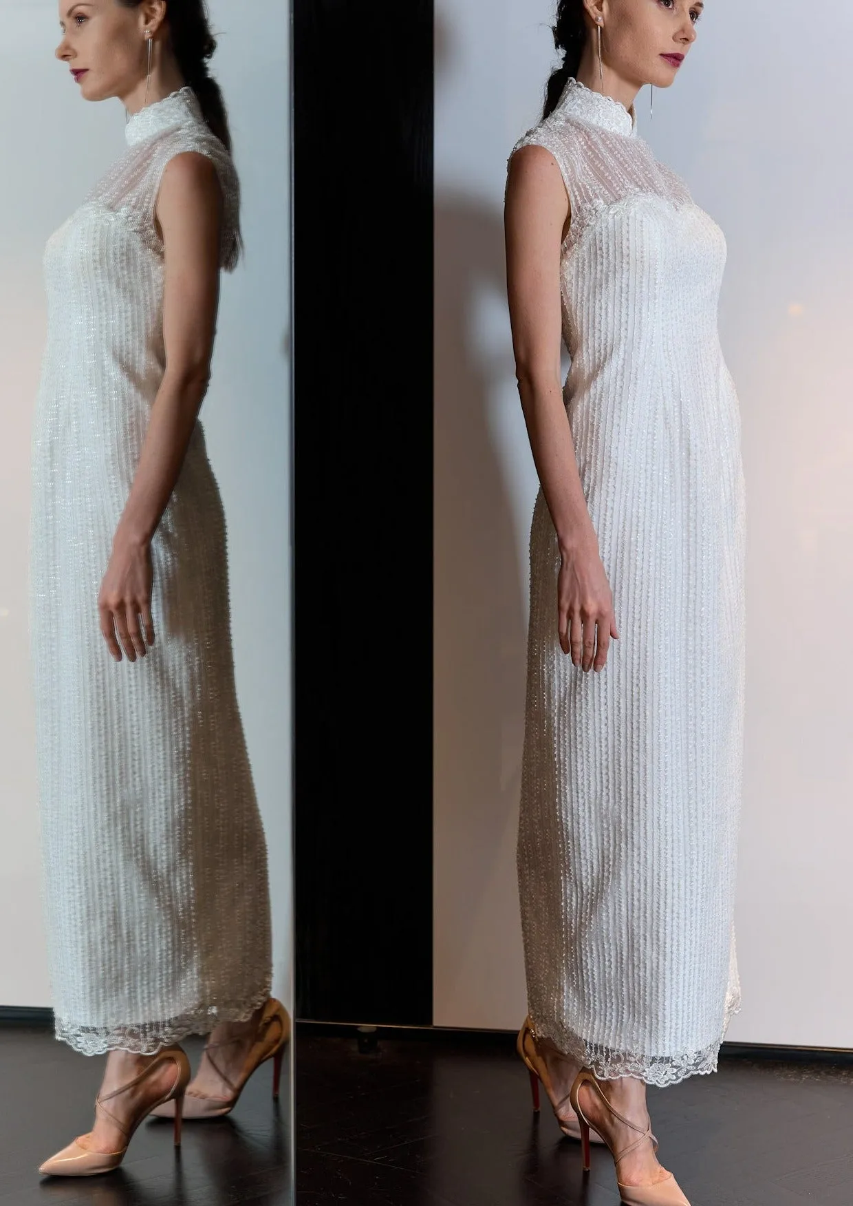 Moonflower Sequinned Qipao