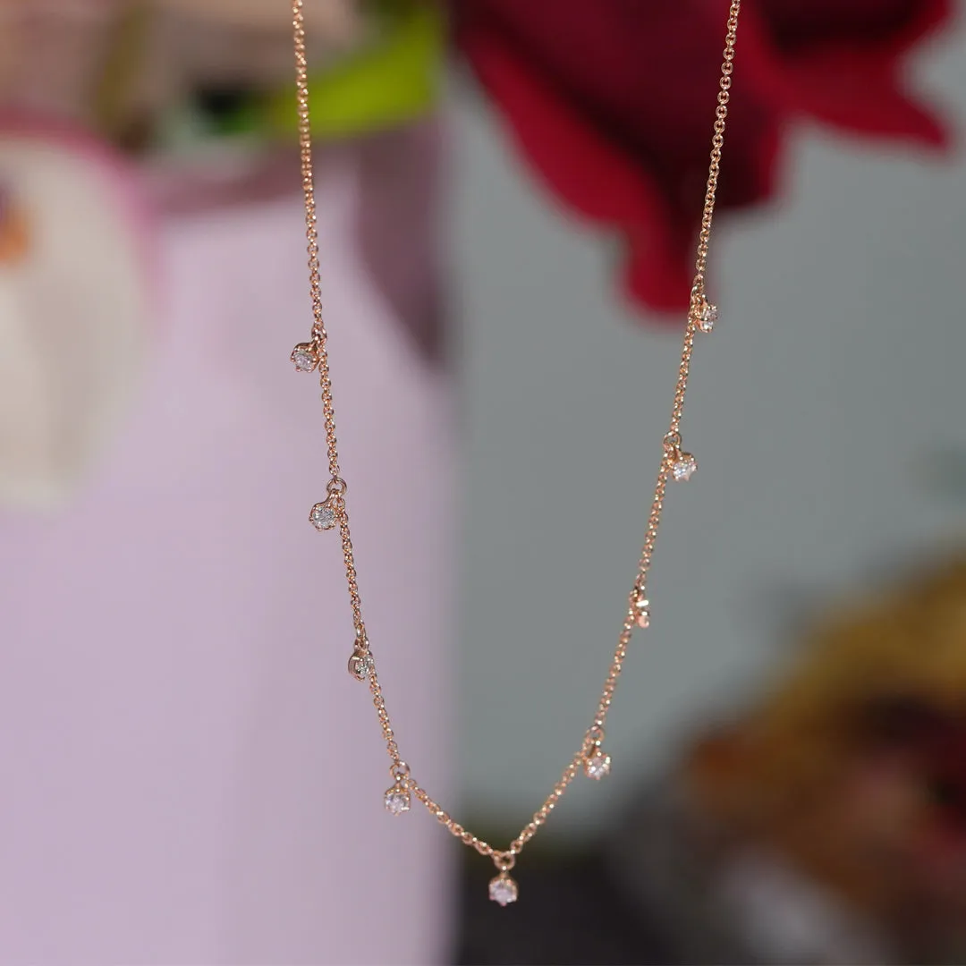 mori - 14K Gold Diamond Necklace