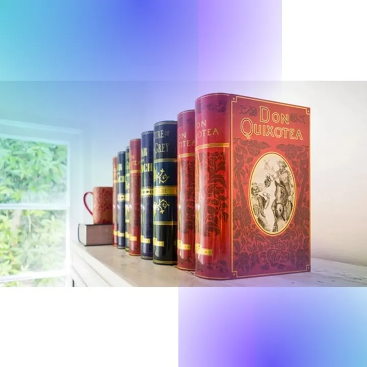 Oliver Lemon Twist - Book-shaped Tea Tin with Organic Green Tea: Ginger Root, Lemongrass, Lemon Myrtle