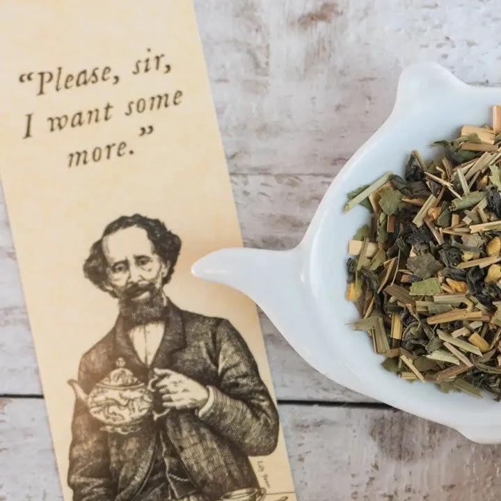 Oliver Lemon Twist - Book-shaped Tea Tin with Organic Green Tea: Ginger Root, Lemongrass, Lemon Myrtle