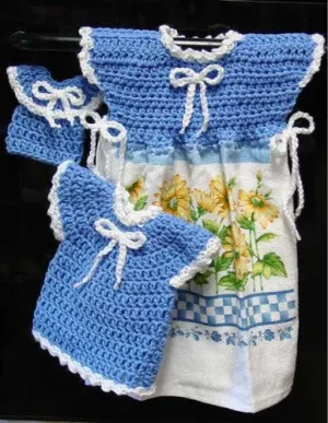 Oven Door Dress, Potholder, and Fridgie Crochet Patterns