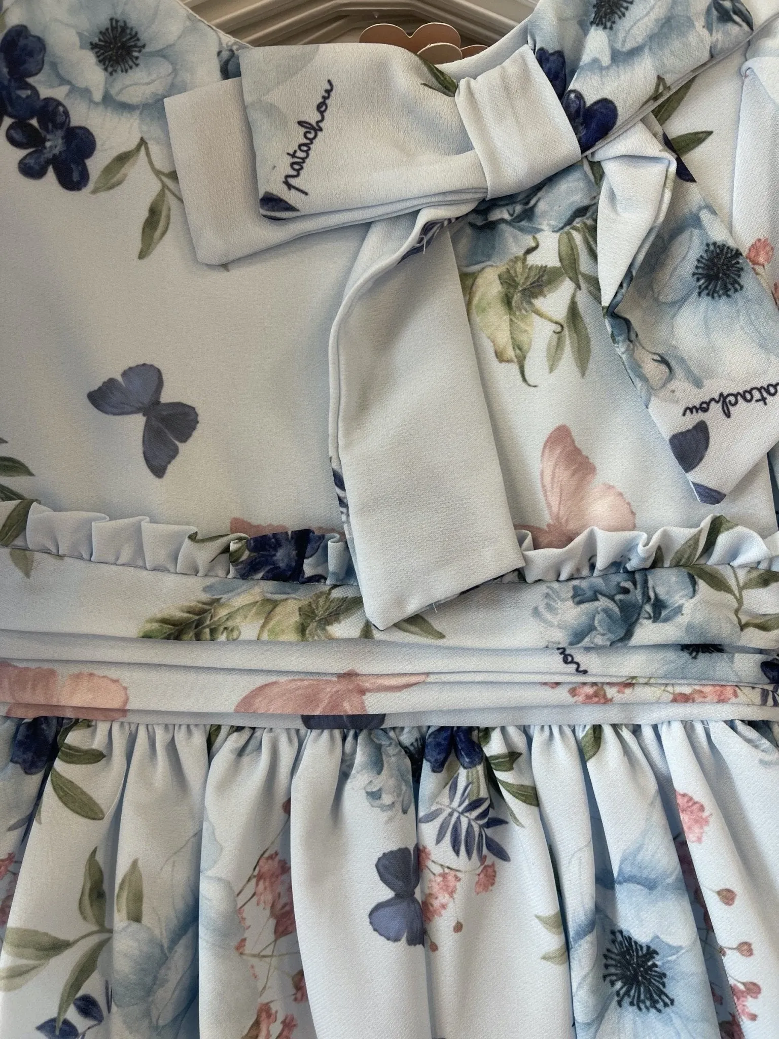 Patachou Girls Chiffon Flowers and Butterflies Dress