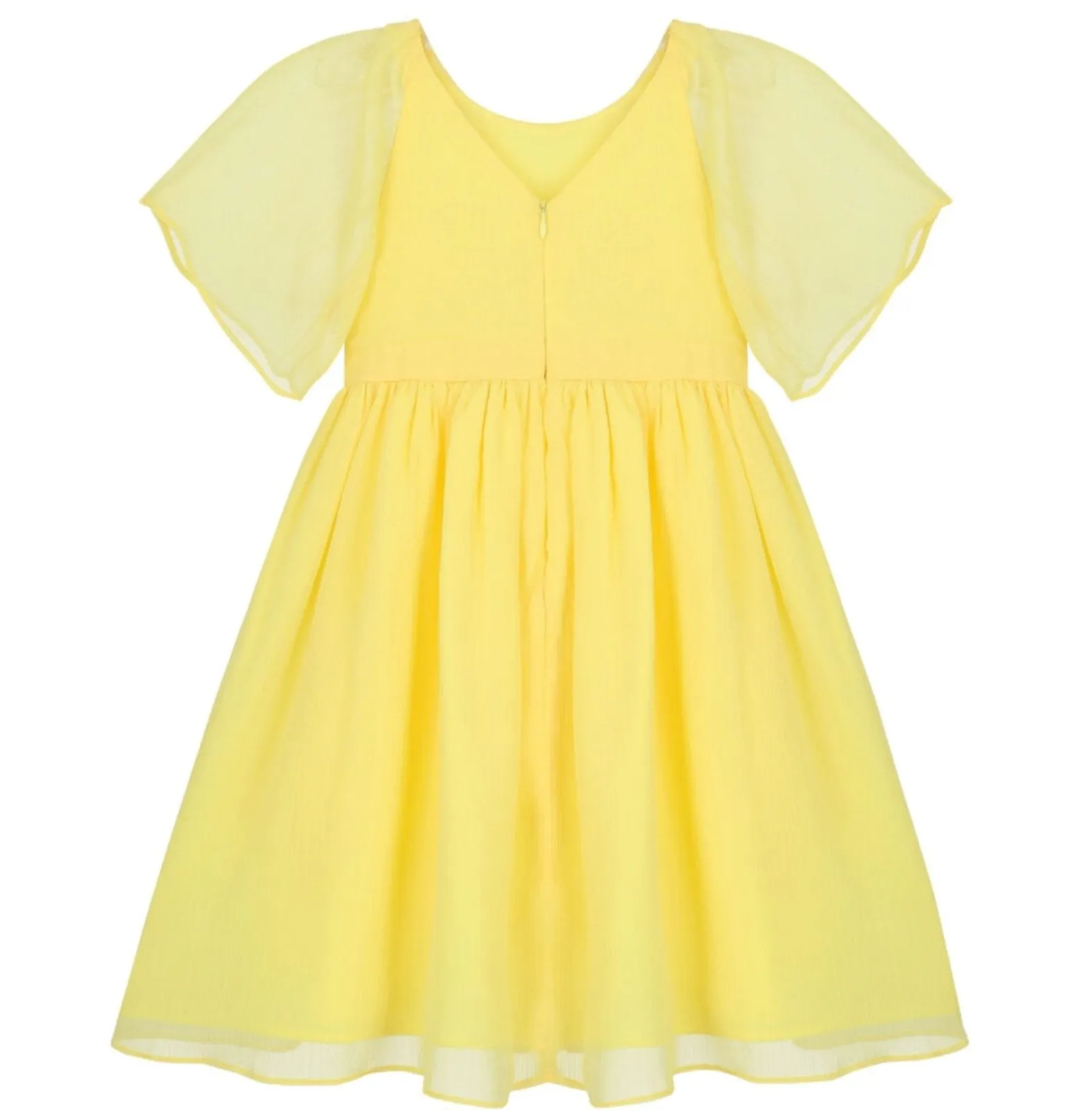 Patachou Girls Woven Chiffon Yellow Dress