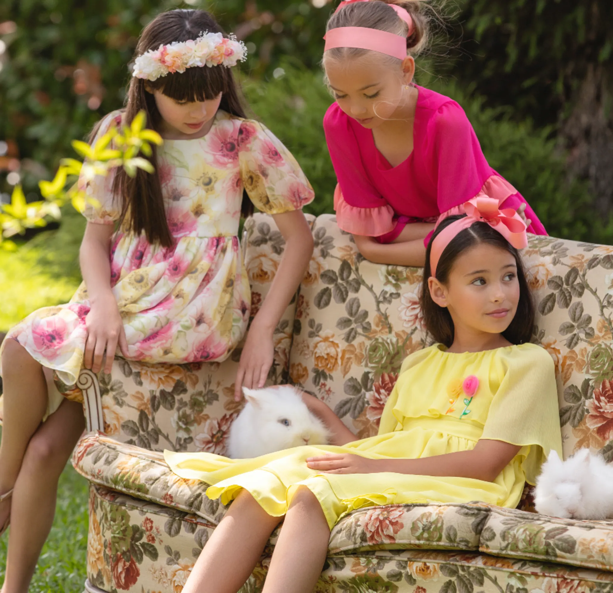 Patachou Girls Woven Chiffon Yellow Dress