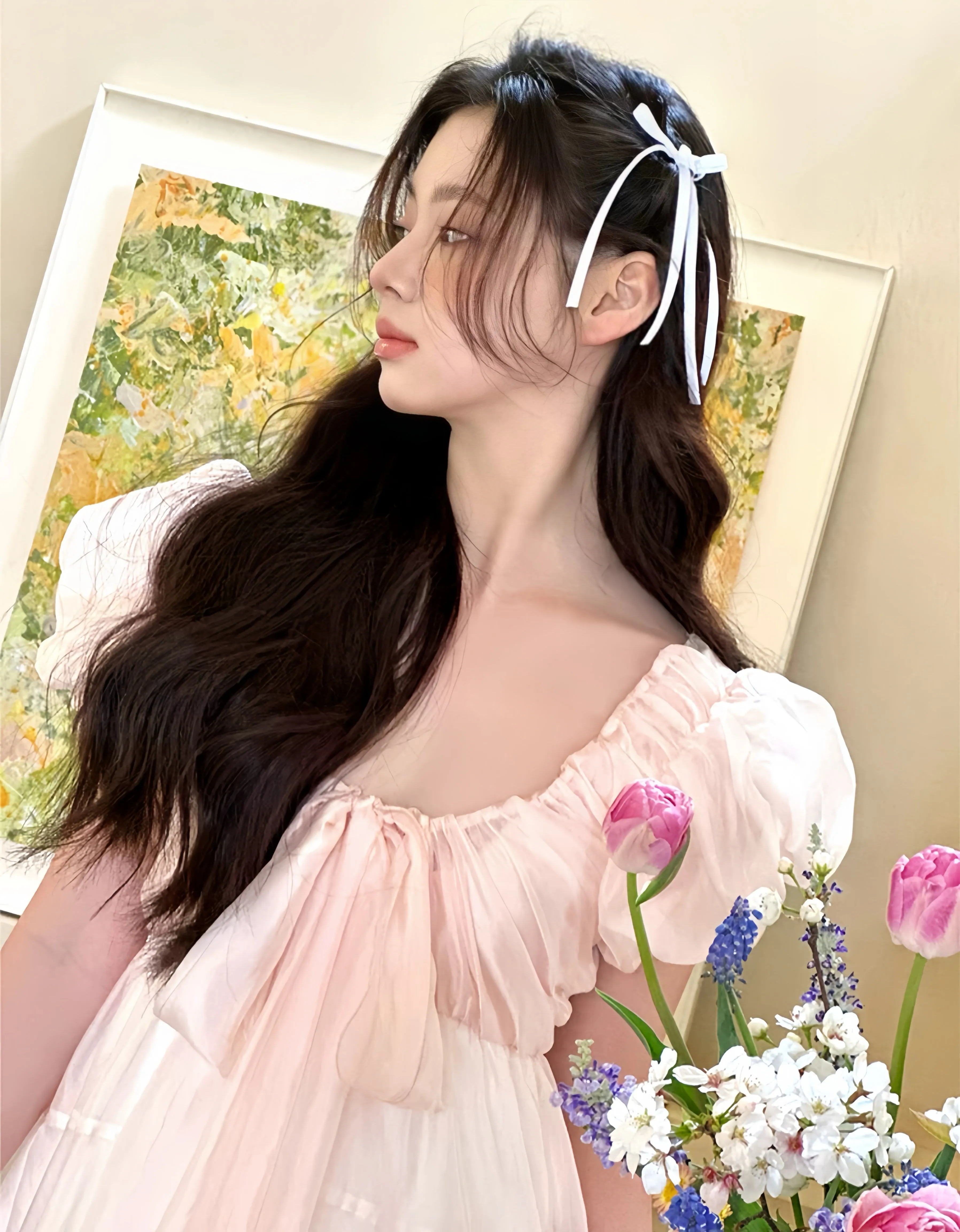 Rose Cloud Soft Pink Mini Dress