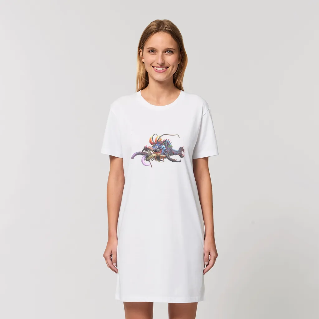 Ryuuk the Fish Dragon God Organic T-Shirt Dress