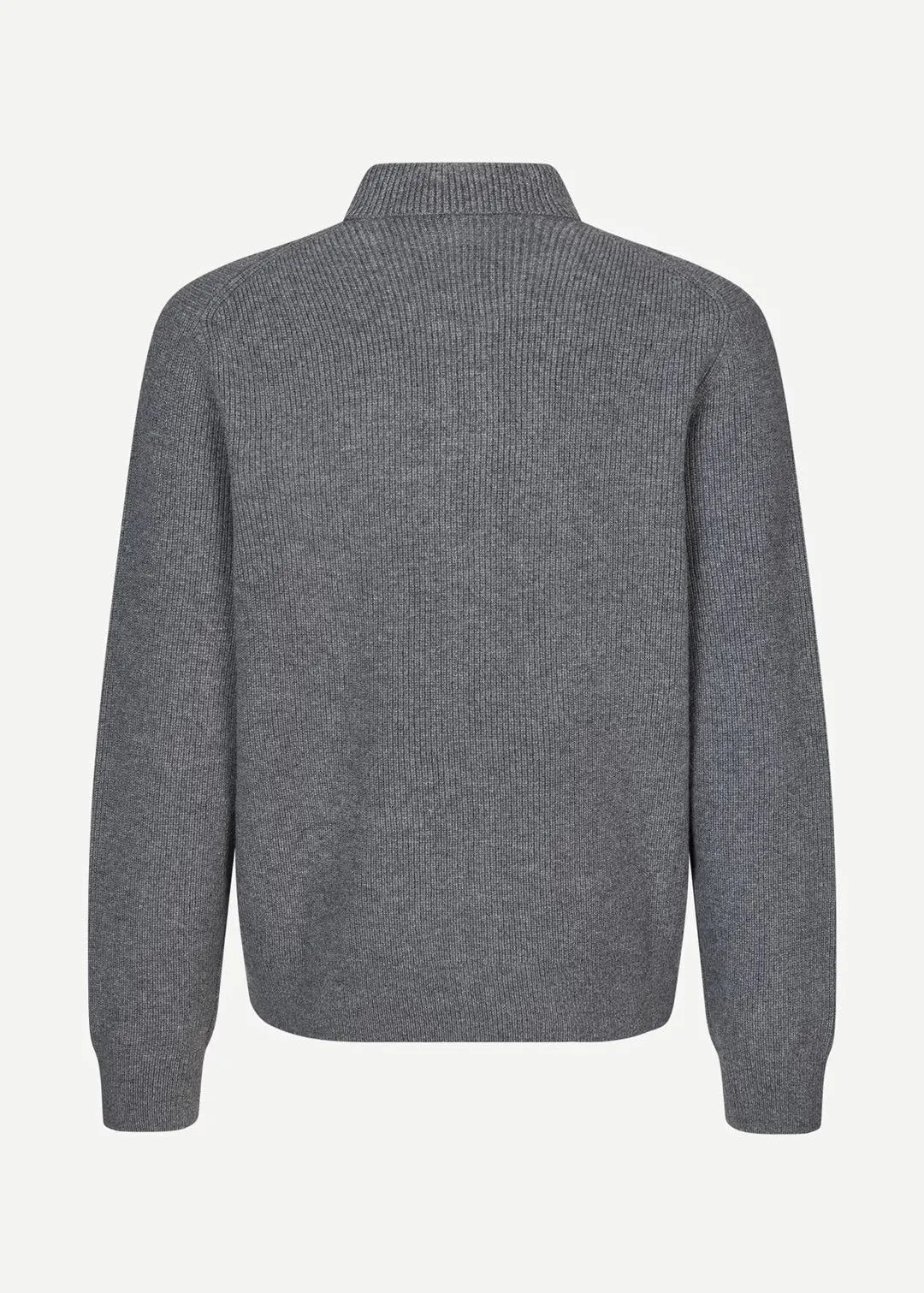 SAISAKS ZIP CARDIGAN | CHARCOAL