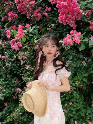 [SALE] Tulip Flower Sea Floral Mini Dress