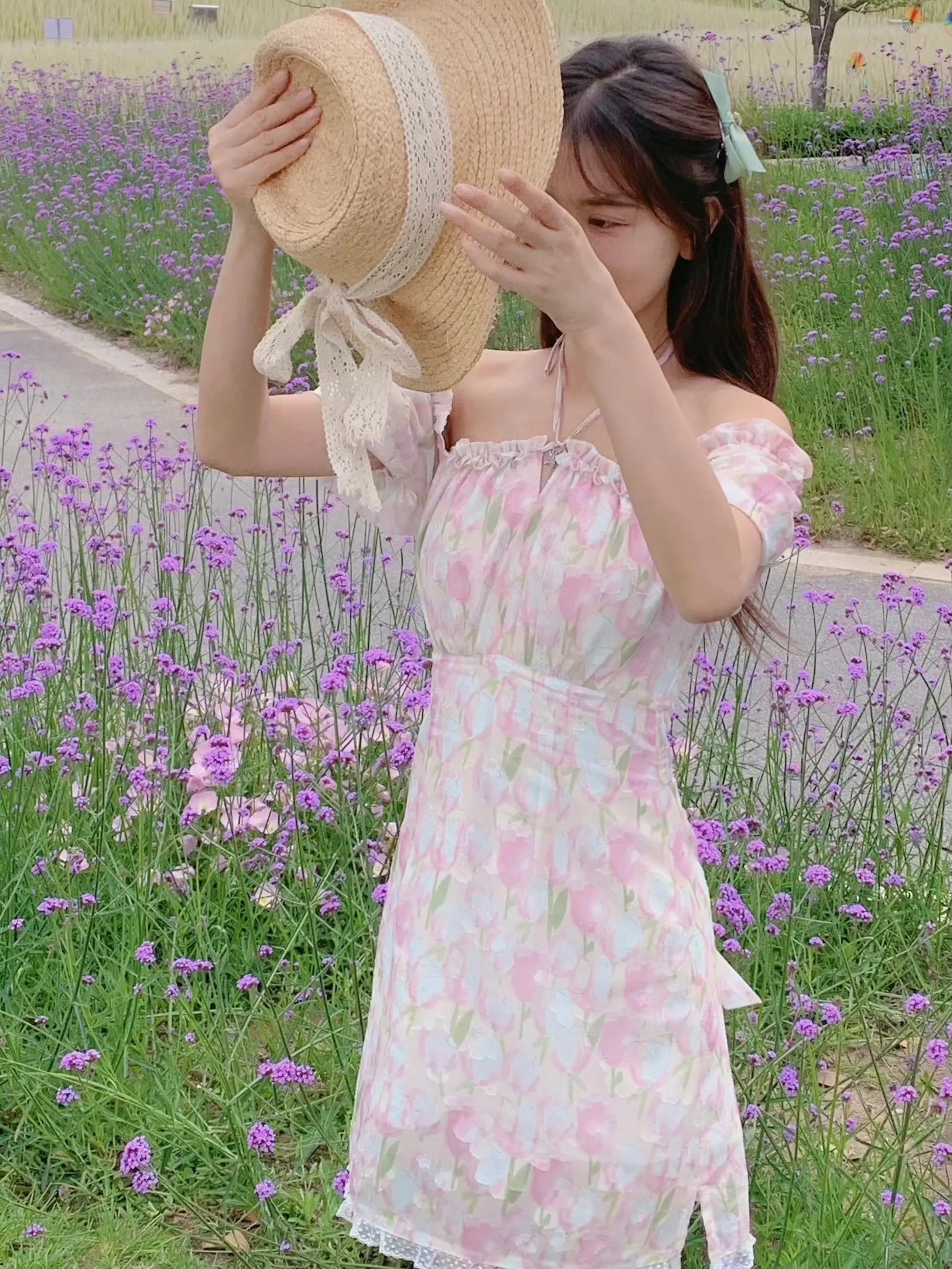 [SALE] Tulip Flower Sea Floral Mini Dress