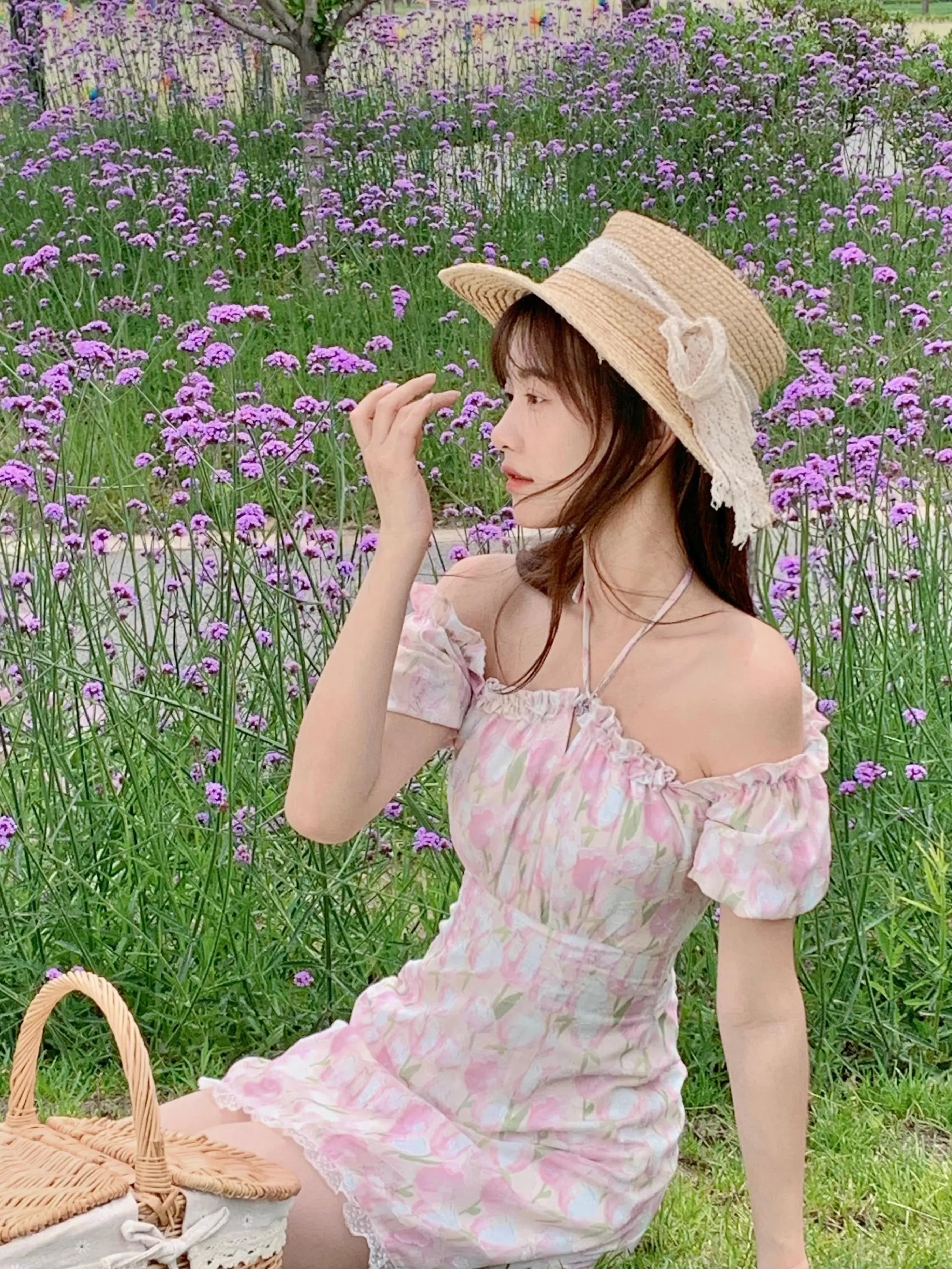 [SALE] Tulip Flower Sea Floral Mini Dress