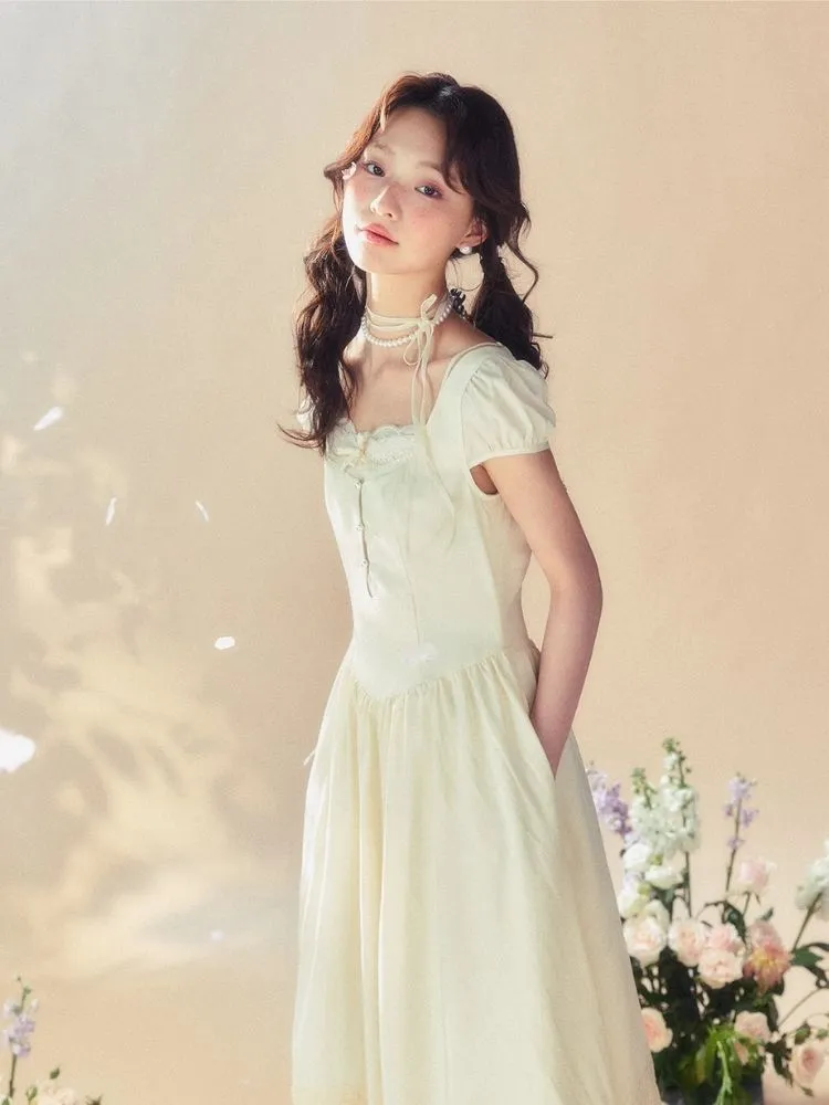 Square Neck Tea Break Dress【s0000007518】