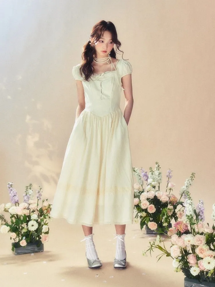 Square Neck Tea Break Dress【s0000007518】