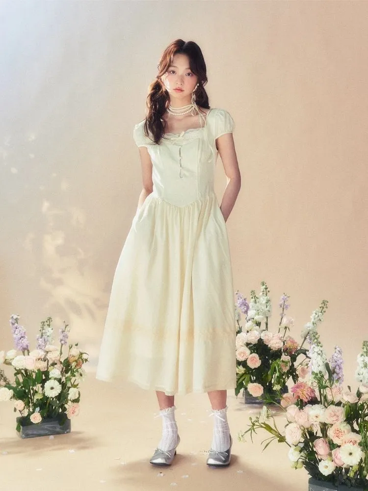 Square Neck Tea Break Dress【s0000007518】