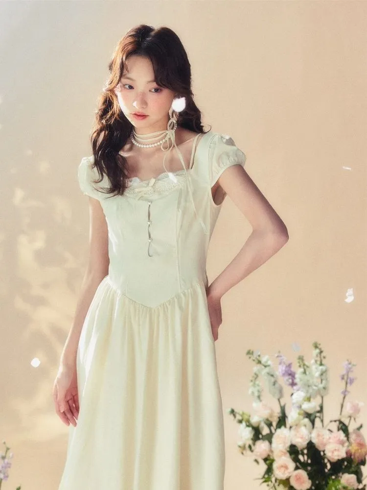 Square Neck Tea Break Dress【s0000007518】