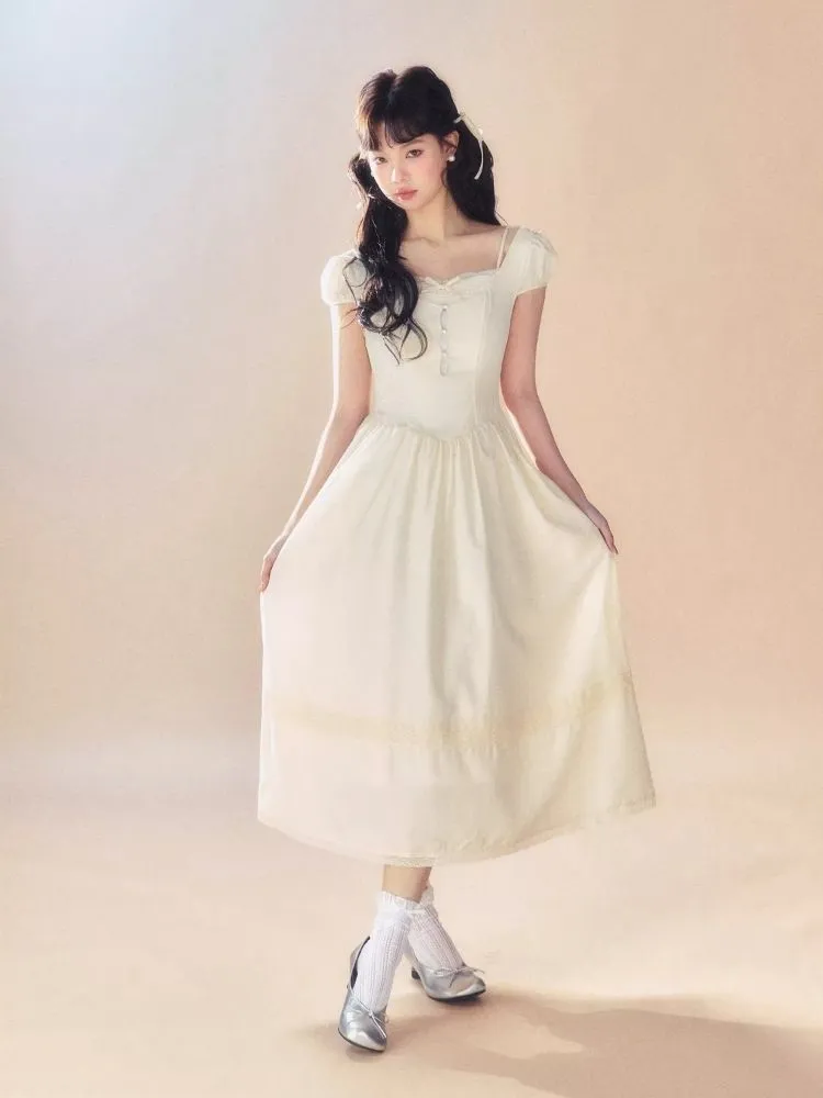 Square Neck Tea Break Dress【s0000007518】