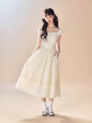 Square Neck Tea Break Dress【s0000007518】