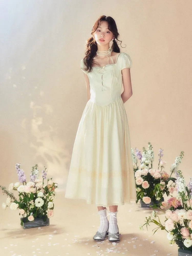 Square Neck Tea Break Dress【s0000007518】
