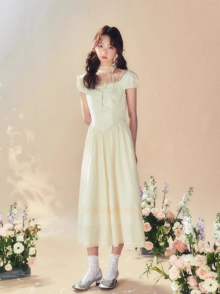 Square Neck Tea Break Dress【s0000007518】