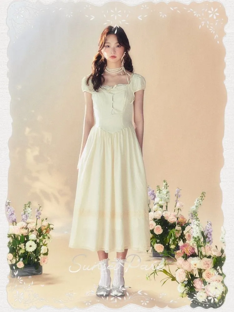 Square Neck Tea Break Dress【s0000007518】