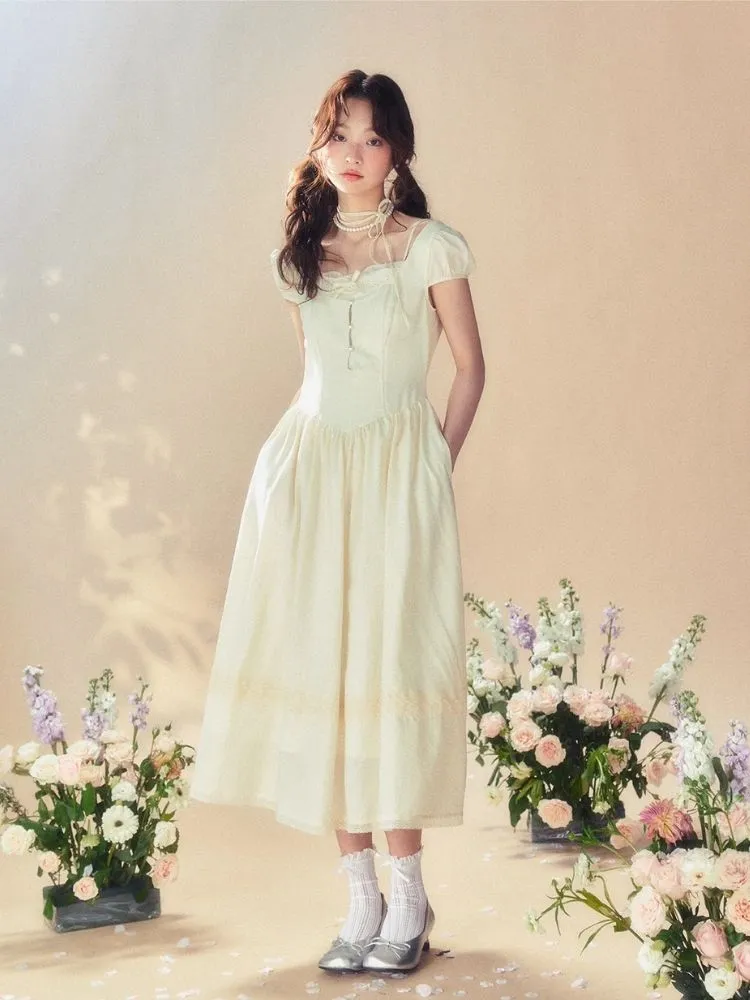 Square Neck Tea Break Dress【s0000007518】