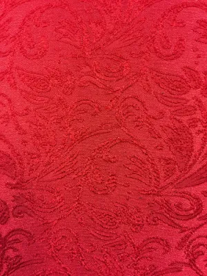 Stretch Brocade - 57-inches Wide Red