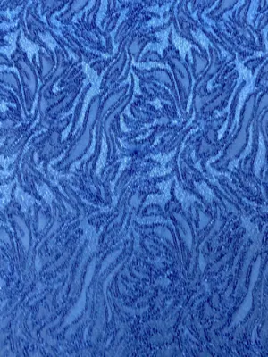 Stretch Brocade - 57-inches Wide Royal Blue