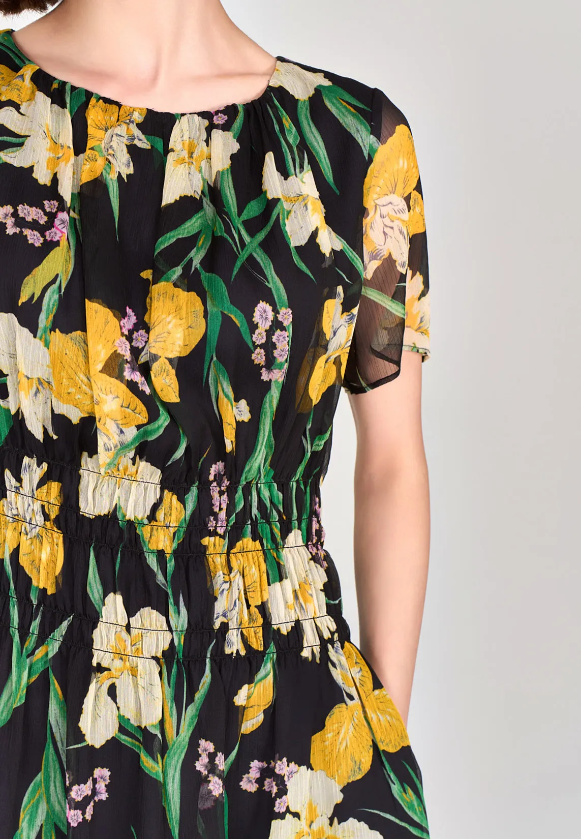 Summer Floral Chiffon Dress