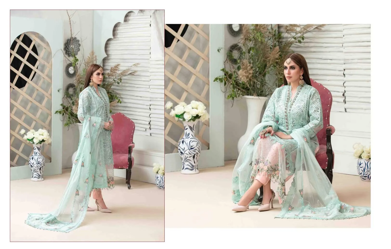 Tawakkal Tiara Embroidered Chiffon Collection – D-5981