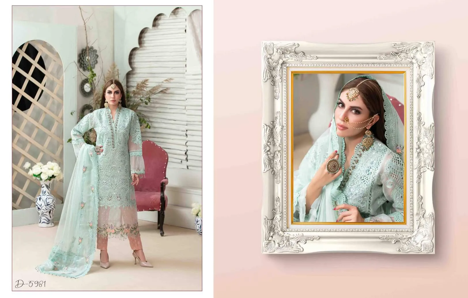Tawakkal Tiara Embroidered Chiffon Collection – D-5981