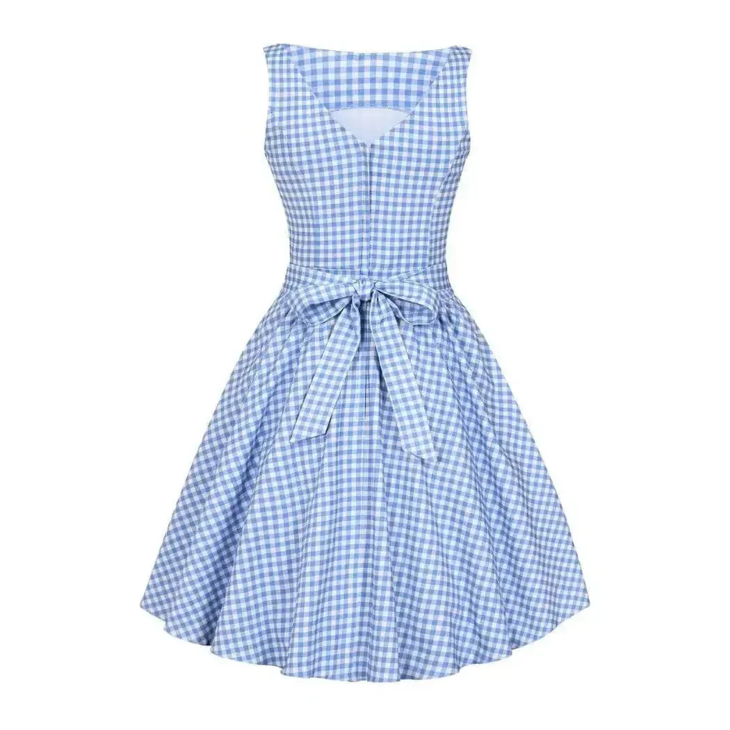 Tea Dress - Blue Gingham