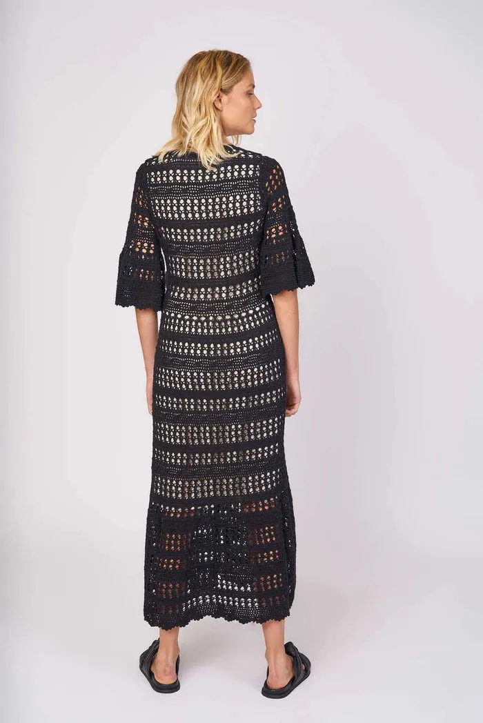 Whitney crochet Dress - Black