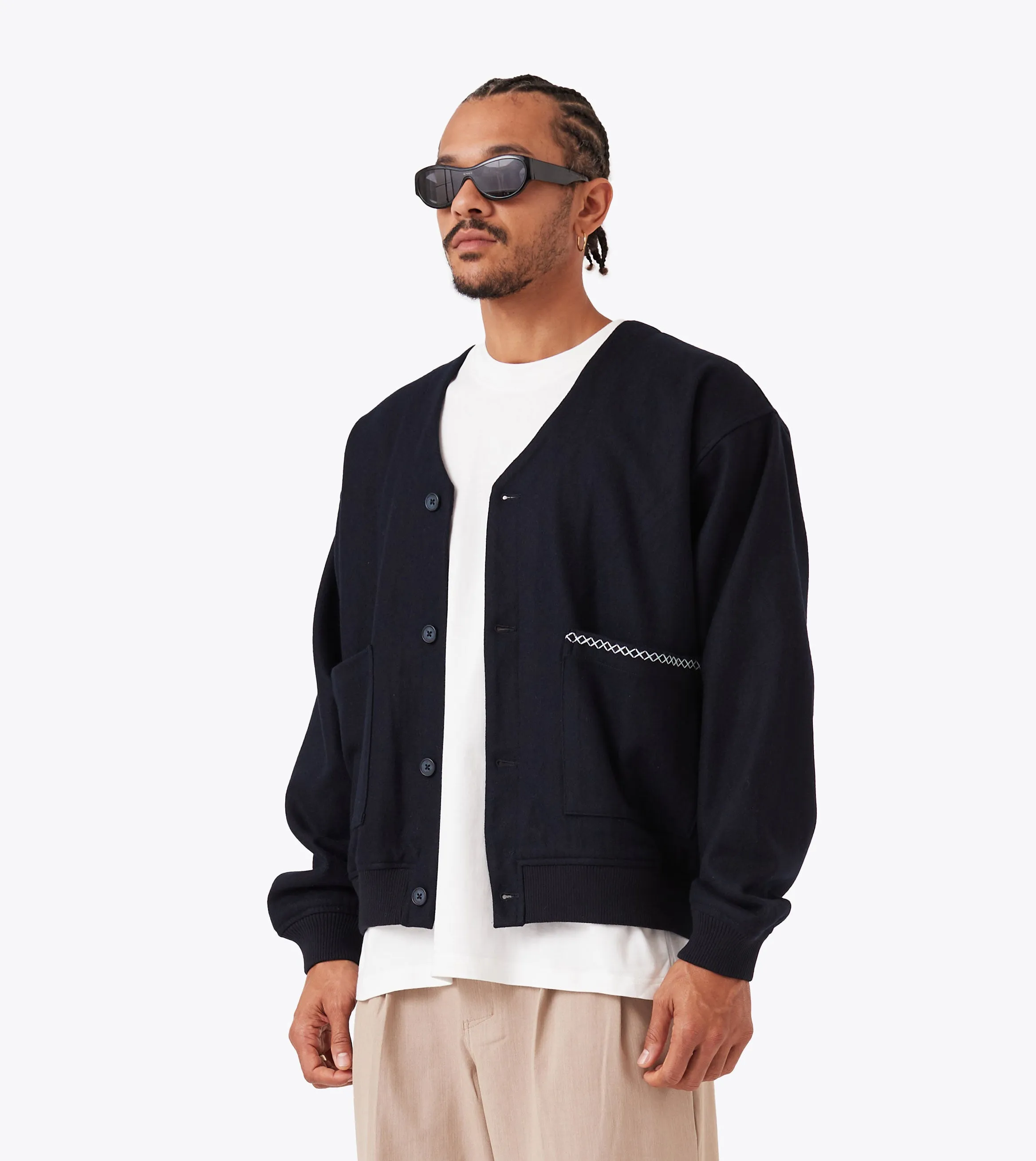 Wool Cardigan Indigo