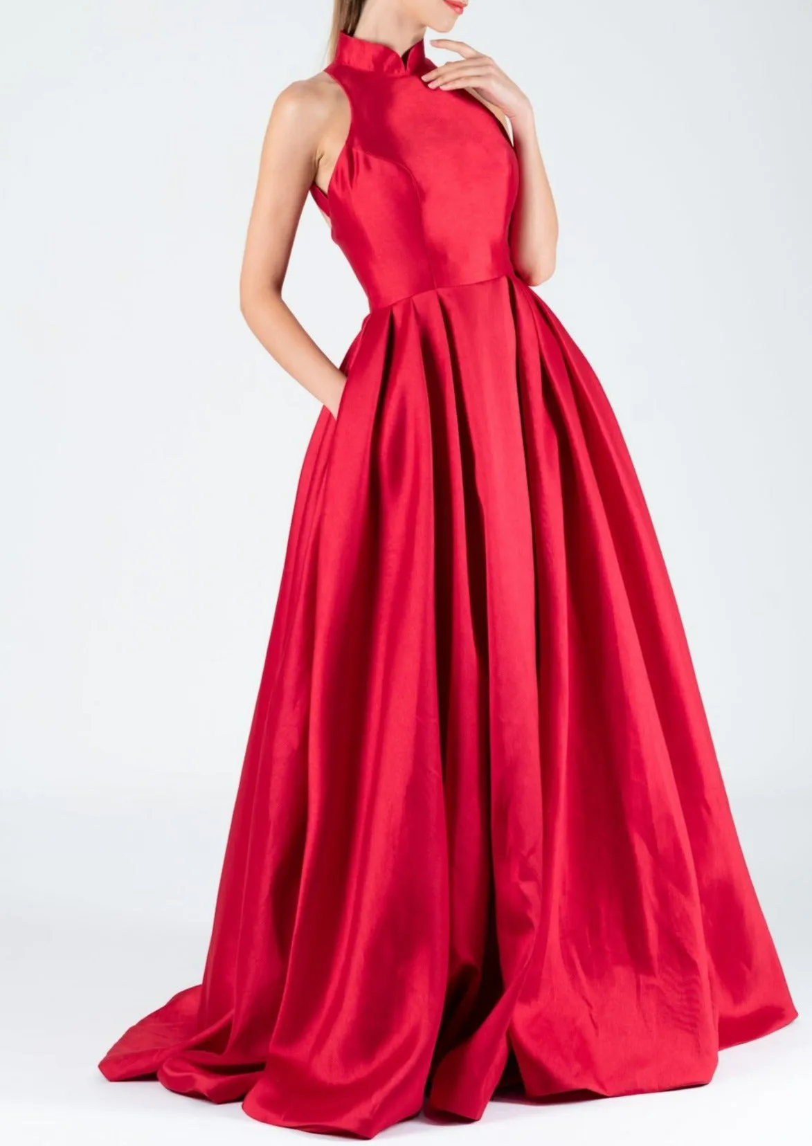 Zinnia Halter Princess Qipao Gown - RTW